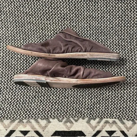 P. Monjo Grayish-Purple Leather Slouch Thong Sandal Sz-39 - Picture 4 of 6